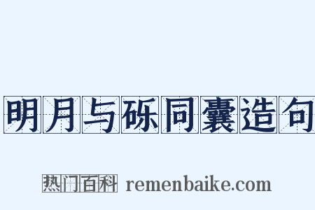 明月与砾同囊造句是什么意思的图片